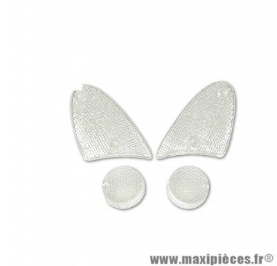 Cabochons clignotants x4 transparent pour scooter aprilia sr stealth