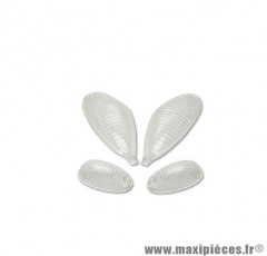 Cabochons clignotants x4 transparent pour scooter piaggio nrg / ntt