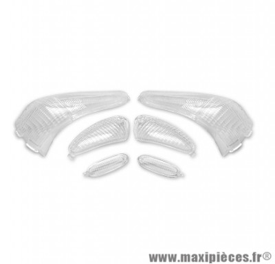 Cabochons clignotants x6 transparent pour scooter gilera runner