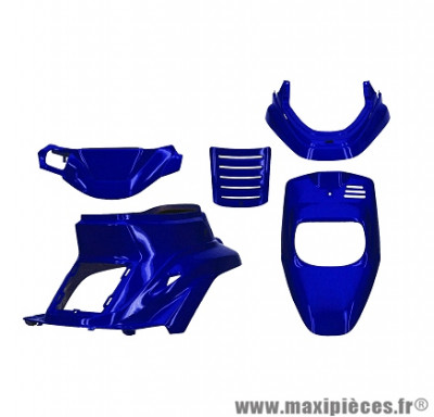 Kit carrosserie bleu métallisé (5 pièces) pour scooter Yamaha Bw's et Mbk booster 2T 50cc (1999-2003)