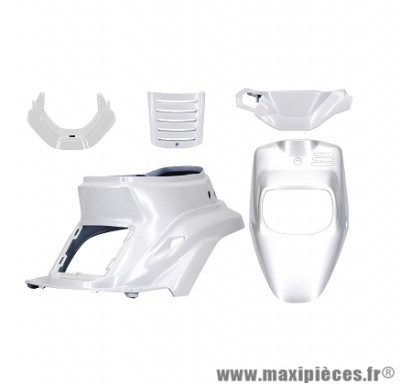 Kit 5 pièces carrosserie blanc métal pour scooter mbk booster