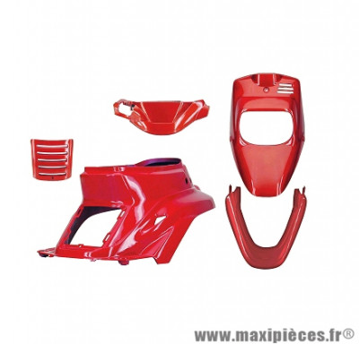 Kit 5 pièces carrosserie rouge scuderia pour scooter mbk booster