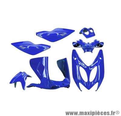 Kit 7 pièces carrosserie bleu métal pour scooter mbk nitro / yamaha aerox 1997>2012