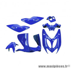 Kit 7 pièces carrosserie bleu métal pour scooter mbk nitro / yamaha aerox 1997>2012