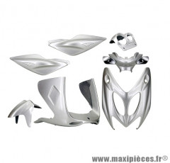 Kit 7 pièces carrosserie gris métal pour scooter mbk nitro / yamaha aerox 1997>2012