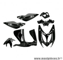 Kit 7 pièces carrosserie noir métal pour scooter mbk nitro / yamaha aerox 1997>2012