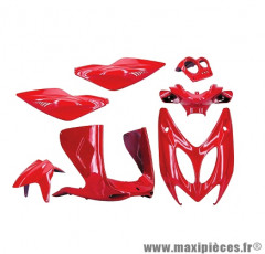 Kit 7 pièces carrosserie rouge scuderia pour scooter mbk nitro / yamaha aerox 1997>2012