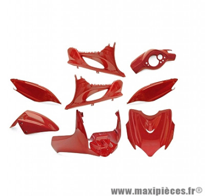 Kit 9 pièces carrosserie rouge pour scooter mbk mach g