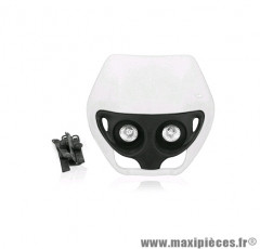 Tête de fourche halogène double optique blanc pour enduro