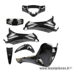 Kit 7 pièces carrosserie noir pour scooter / maxi-scooter 50-125-150-200cc piaggio liberty 2004>2014