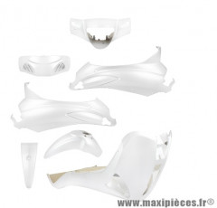 Kit 7 pièces carrosserie blanc perle pour scooter / maxi-scooter 50-125-150-200cc piaggio liberty 2004>2014