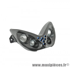 Double optique noir (4 lampes halogène + leds bleu) pour scooter mbk nitro / yamaha aerox