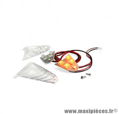 Paire de clignotants masque leds orange pour scooter mbk nitro / yamaha aerox