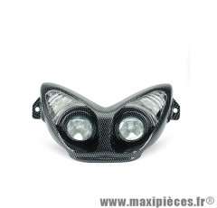 Double optique imitation carbone avec clignotant leds pour scooter mbk nitro / yamaha aerox