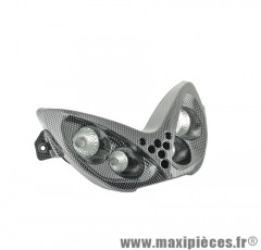 Double optique imitation carbone (4 lampes halogène) pour scooter mbk nitro / yamaha aerox