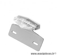Feu arrière diamant transparent + support plaque homologué