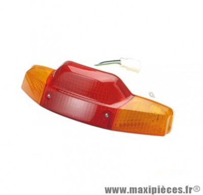 Feu arrière rouge avec clignotants orange (complet) pour scooter booster / yamaha bw's après 1999