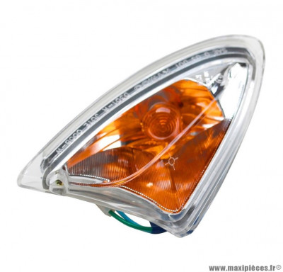 Clignotant avant droit transparent (homologué CE) (33400-kkc4-9000) pour maxi scooter 125-250cc kymco grand dink 2001>2004