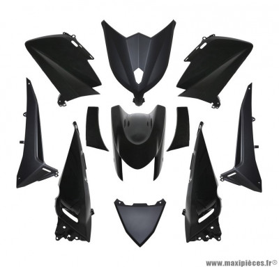Kit 11 pièces carénage noir brillant pour maxi scooter 530cc yamaha tmax après 2012