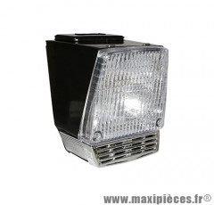 Phare complet avec lampe 15w noir pour cyclomoteur mbk 88, 881, 51, 41