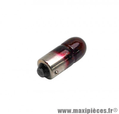 Boite x10 ampoules feu de position 12v 4w norme T4w culot ba9s témoin rouge