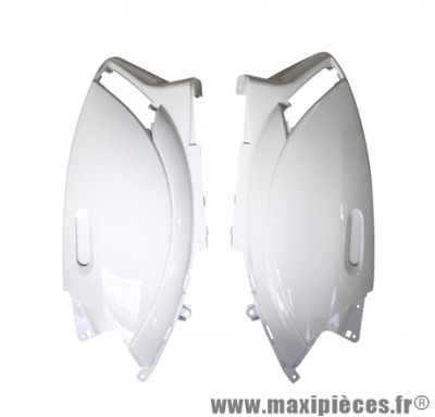 Paire de coques arrière blanc brillant pour scooter piaggio zip après 2000