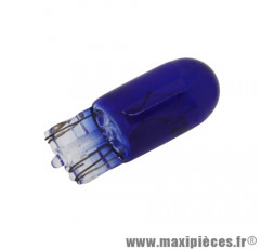 Boite x10 ampoules compteur 12v 3w norme w3w culot w2,1x9,5d wedge standard bleu