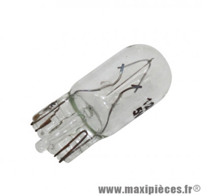 Boite x10 ampoules clignotants 12v 5w norme T10 culot w2,1x9,5d wedge standard blanc