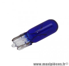 Boite x10 ampoules compteur 12v 1,2w norme w1,2w culot w2x4,6d wedge standard bleu