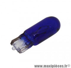 Boite x10 ampoules compteur 12v 1,7w norme w1,2w culot w2,2x5,2d wedge bleu