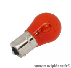 Boite x10 ampoules clignotants 12v 21w norme s25 culot ba15s standard orange
