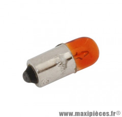 Boite x10 ampoules clignotants 12v 4w norme T4w culot ba9s témoin standard orange