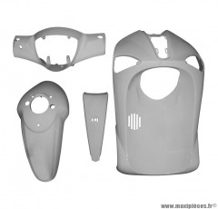 Kit 4 pièces carénage blanc brillant pour scooter piaggio liberty