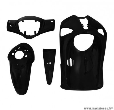 Kit 4 pièces carénage noir brillant pour scooter piaggio liberty