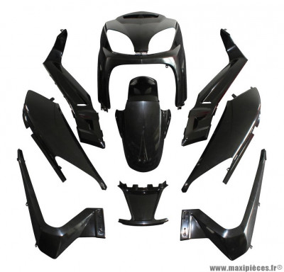 Kit 10 pièces carénage (à peindre) pour maxi scooter 125cc yamaha xmax / mbk skycruiser 2006>2009