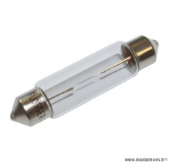 Ampoule feu de position 6v 10w norme c10w culot sv8,5-8 navette standard blanc 11X40