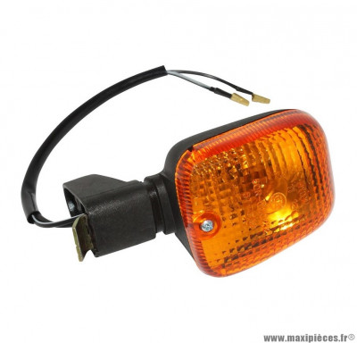 Clignotant orange-noir arrière droit / arrière gauche (homologué CE) pour 50 à boite aprilia rs 1993>1998 / maxi-scooter 125cc aprilia leonardo 1996>2004