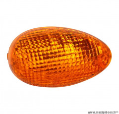 Cabochon clignotant avant droit orange (homologué CE) pour scooter 50cc kymco people 2000>2004 / maxi-scooter 125cc kymco people 1999>2000