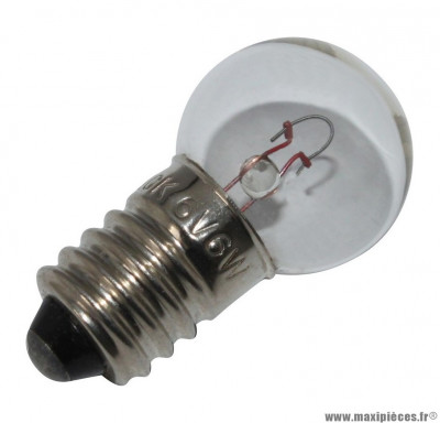 Ampoule/lampe à vissée 6v 6w pour projecteur (ep10) avant ancien cyclomoteur