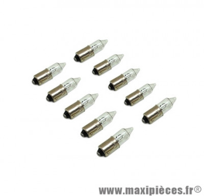 Boite x10 ampoules clignotants 12v 23w norme h23w culot ba9s standard blanc