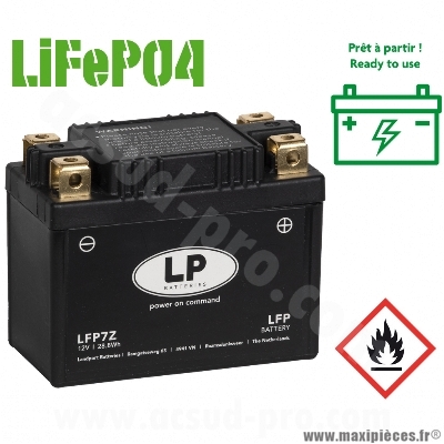 Batterie Lithium ML LFP7Z Landport Battery Archive YTZ7S/YTX7A-BS/SLA12-6/YB9L-A2/YB9L-B/YB9A-A/YB9-B/12N9-4B-1/12N9-3A/12N9-3B