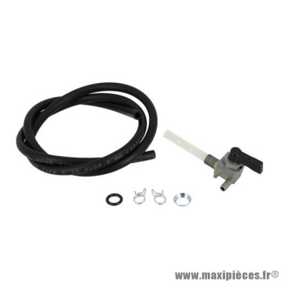 Kit robinet d'essence avec durite noir (1m) et 2 Colliers | Mbk Swing Evasion Passion Club Magnum Hard-Rock 2T 50cc Mag-Max 2T 50cc