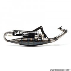 Pot Verni Yasuni R avec Silencieux Carbone pour Scooter Peugeot ludix liquide kisbee speedfight 3 2t 50cc