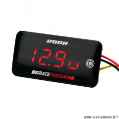 Thermomètre digital et voltmètre Voca Race Faster Slim Touch 0-120 °C éclairage LED rouge