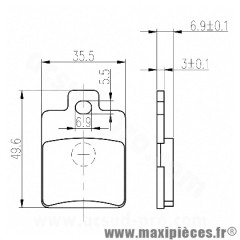 Plaquettes de frein maxi-scooter RB Max - AV/AR selon modèle - Gilera Stalker/Runner, Piaggio ET2/ET4/LX/Zip/NRG/Liberty, MP3 125-500cc (AV), Peugeot Tweet 50-125cc (AR), Sym/Symphony/Fiddle 50-125cc (AR)