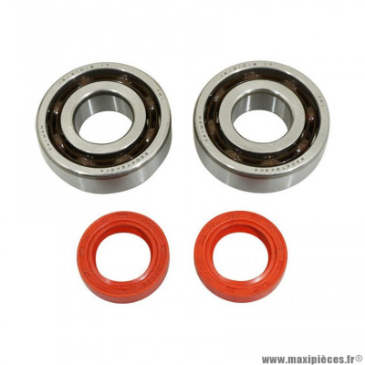 Roulement d'embiellage + joint kit 6204 TPI polyamide C4 joint racing rouge - Peugeot 50 Ludix, Speedfight 3, Jet Force, Kisbee-Django, Citystar 2T