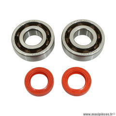 Roulement d'embiellage + joint kit 6204 TPI polyamide C4 joint racing rouge - Peugeot 50 Ludix, Speedfight 3, Jet Force, Kisbee-Django, Citystar 2T