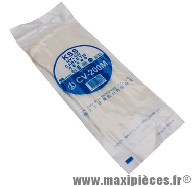 colson / collier rilsan plastique blanc longueur 200mm (paquet de 100)