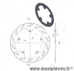 Disque de freins avant diamètre 280 pour aprilia rs après 1999 yamaha tzr après 2003 ...