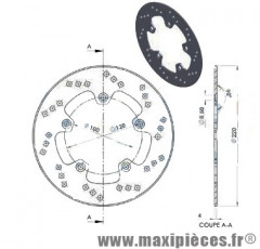 Disque de freins arrière diamètre 220 pour aprilia rs après 1999